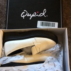 qupid white chunky loafers